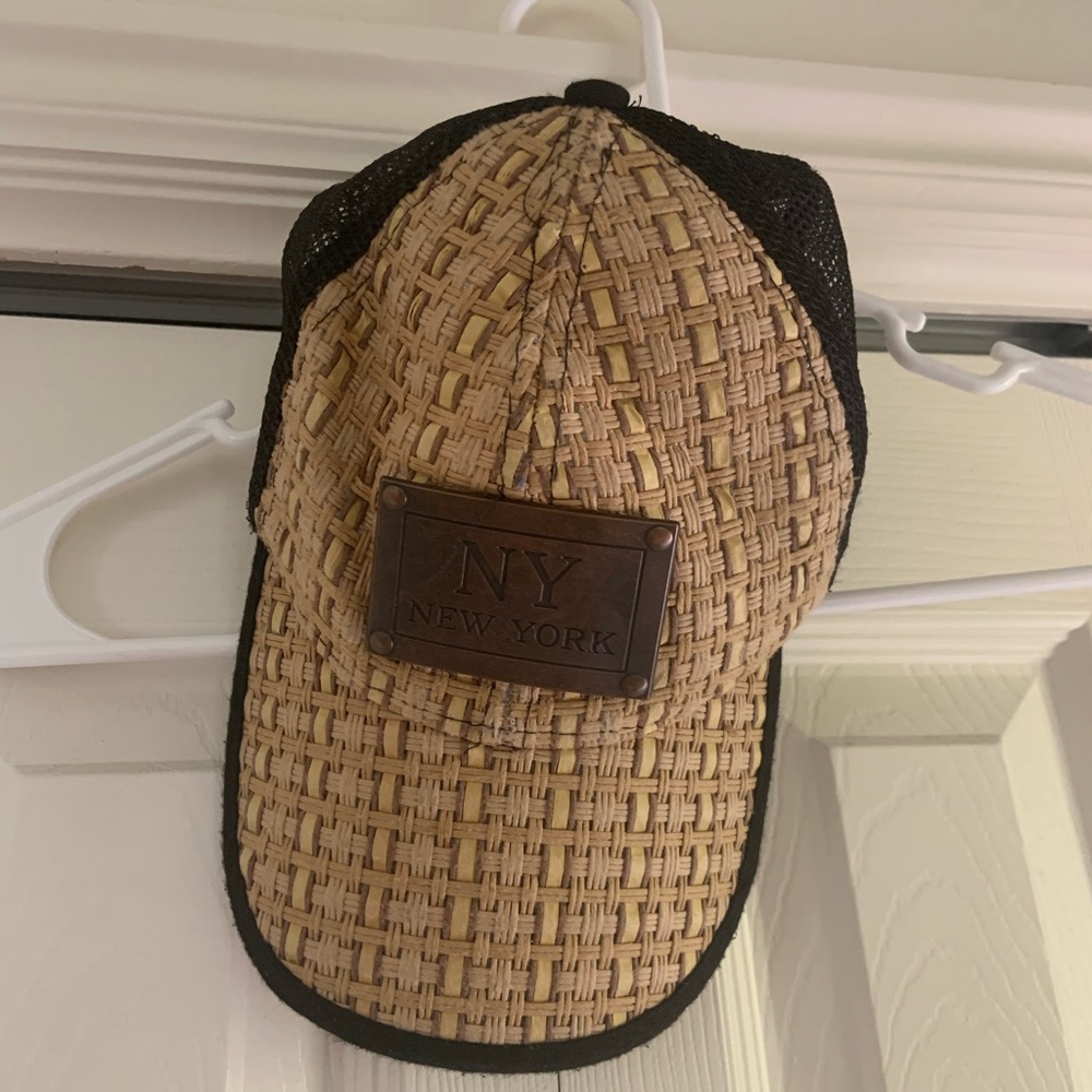 Tan and Black Woven Cap